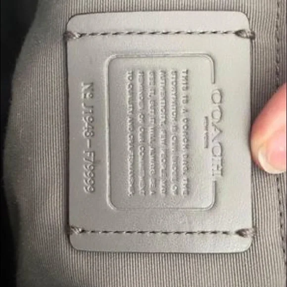 Coach Pewter Polished Pebble Leather Elise Satchel (79316) - Picture 3 of 6